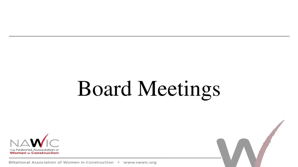 board meetings