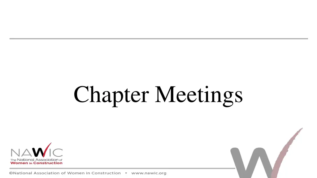 chapter meetings