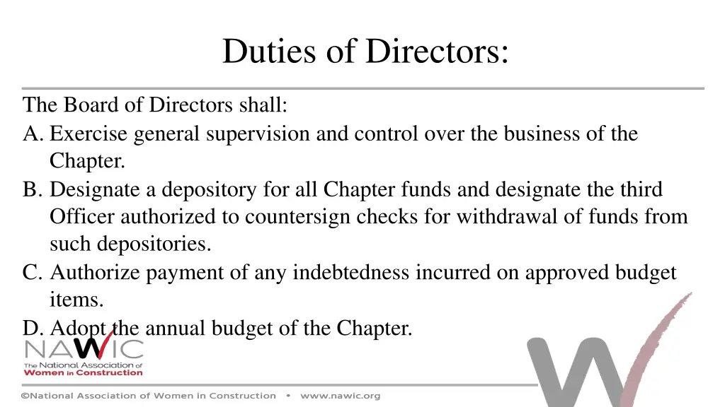 duties of directors