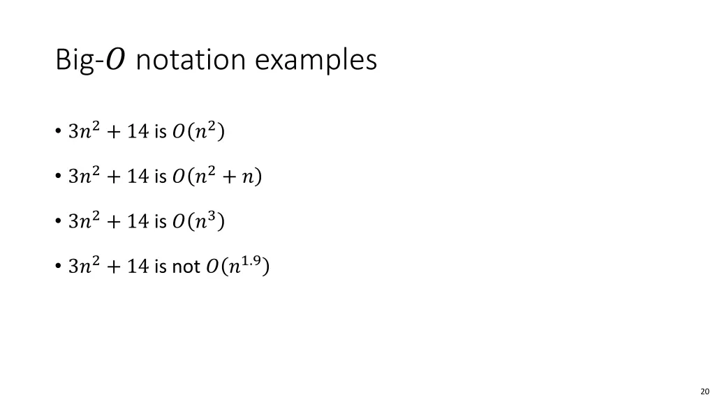big notation examples