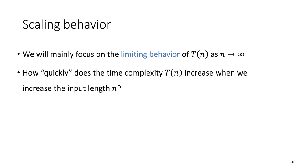 scaling behavior
