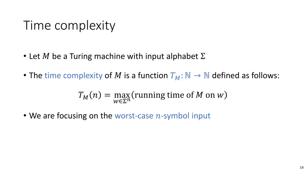 time complexity