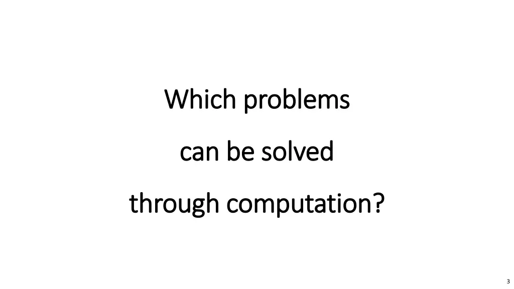 which problems which problems