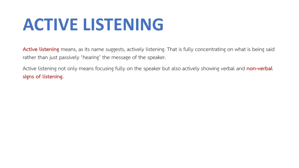 active listening