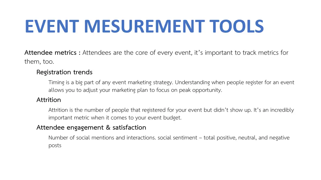 event mesurement tools 2