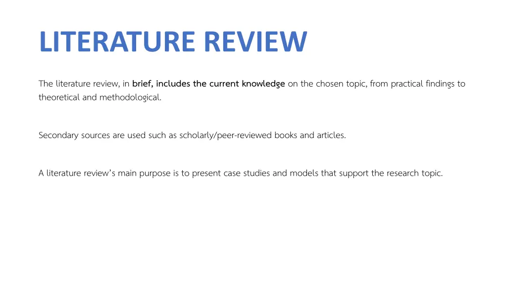 literature review