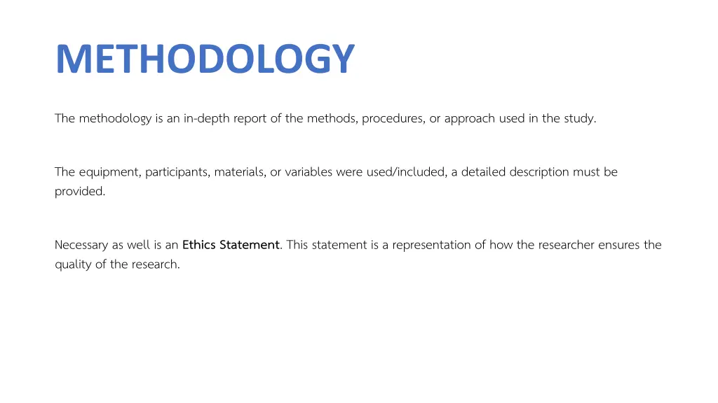 methodology