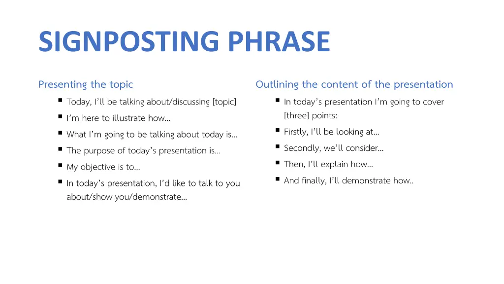 signposting phrase 1