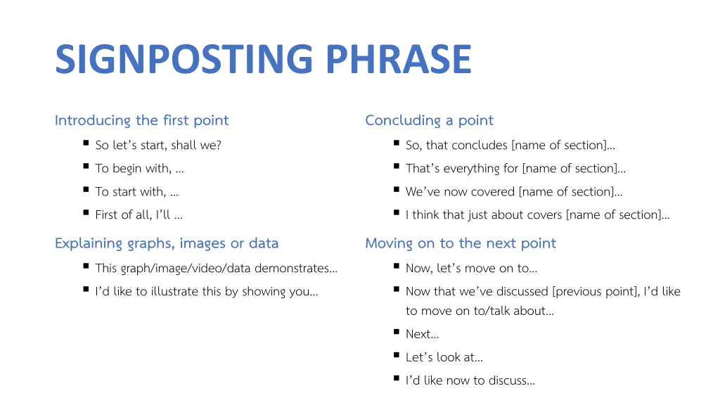 signposting phrase 2