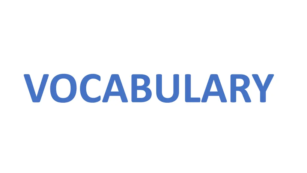 vocabulary