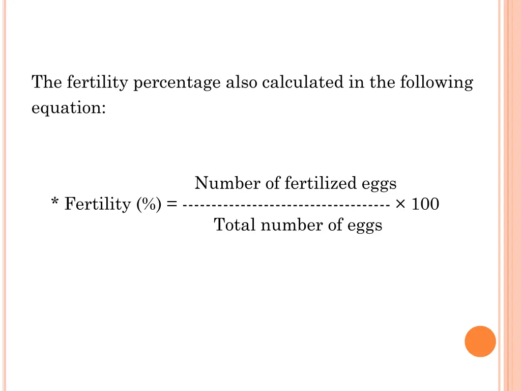 the fertility percentage also calculated