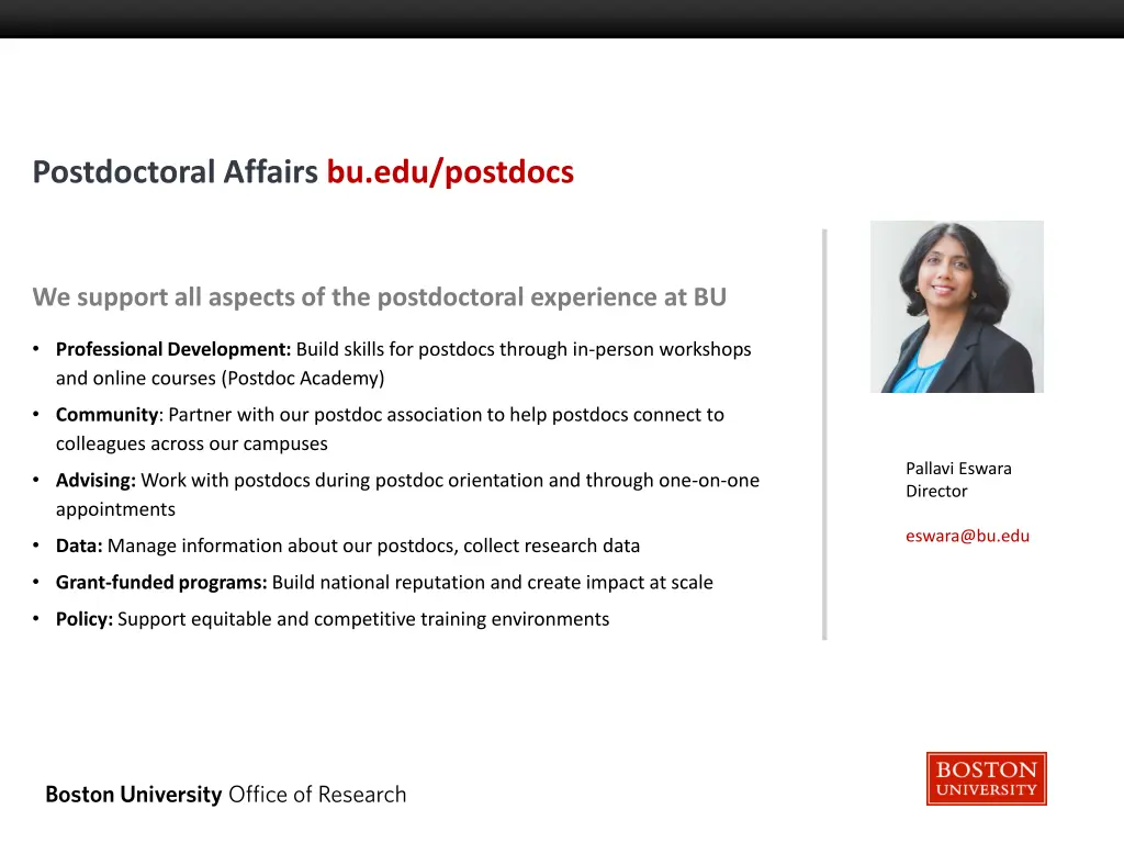 postdoctoral affairs bu edu postdocs