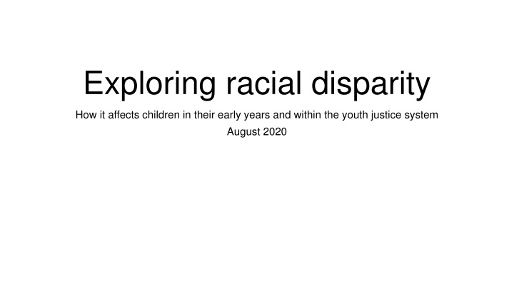 exploring racial disparity