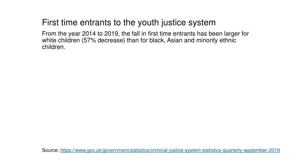 first time entrants to the youth justice system