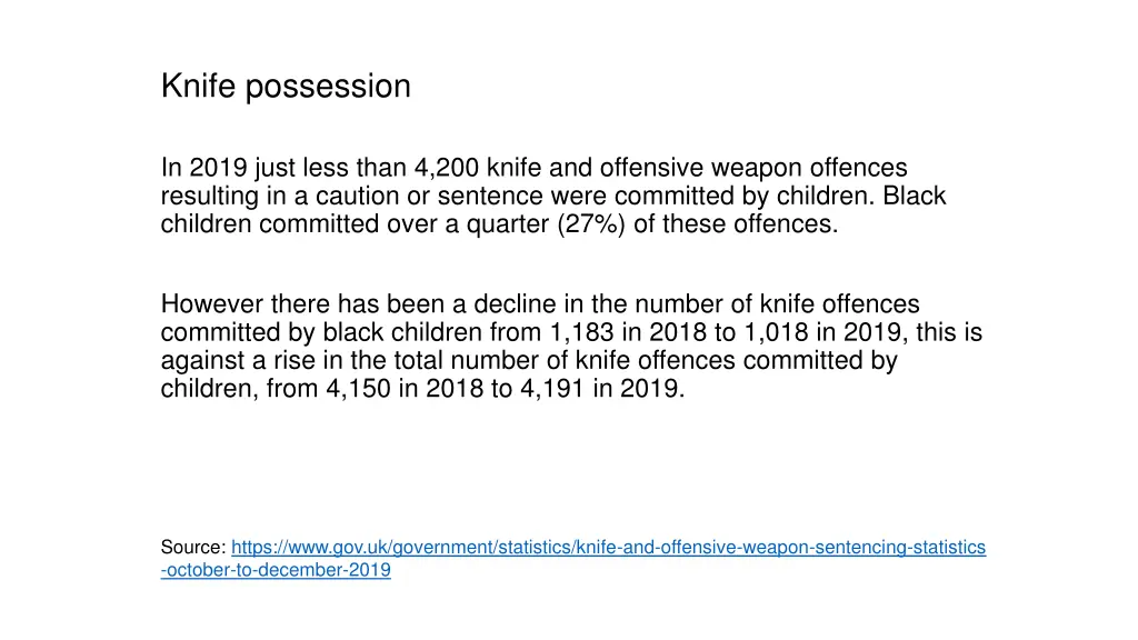 knife possession