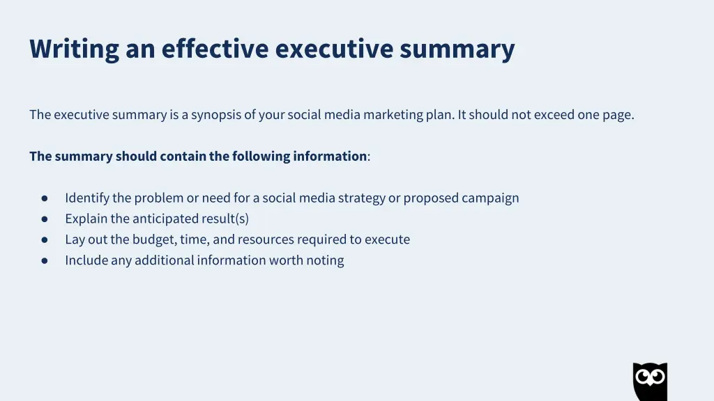writing an effective executive summary