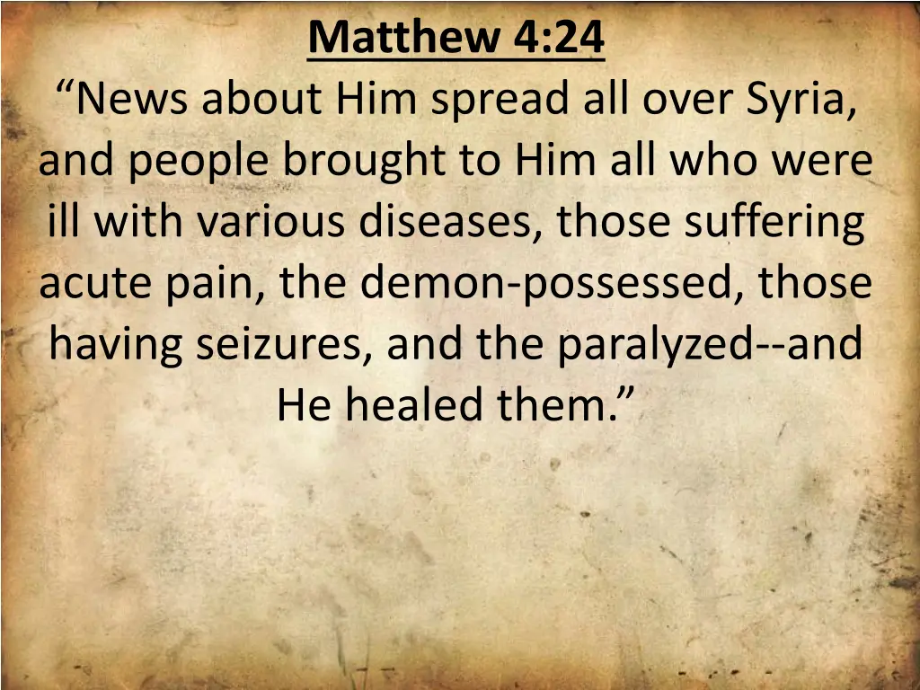 matthew 4 24