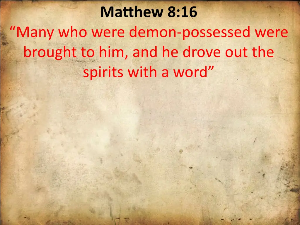 matthew 8 16