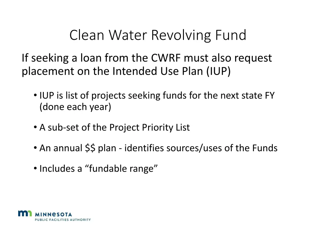 clean water revolving fund