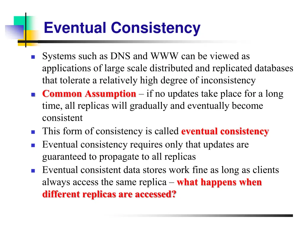eventual consistency