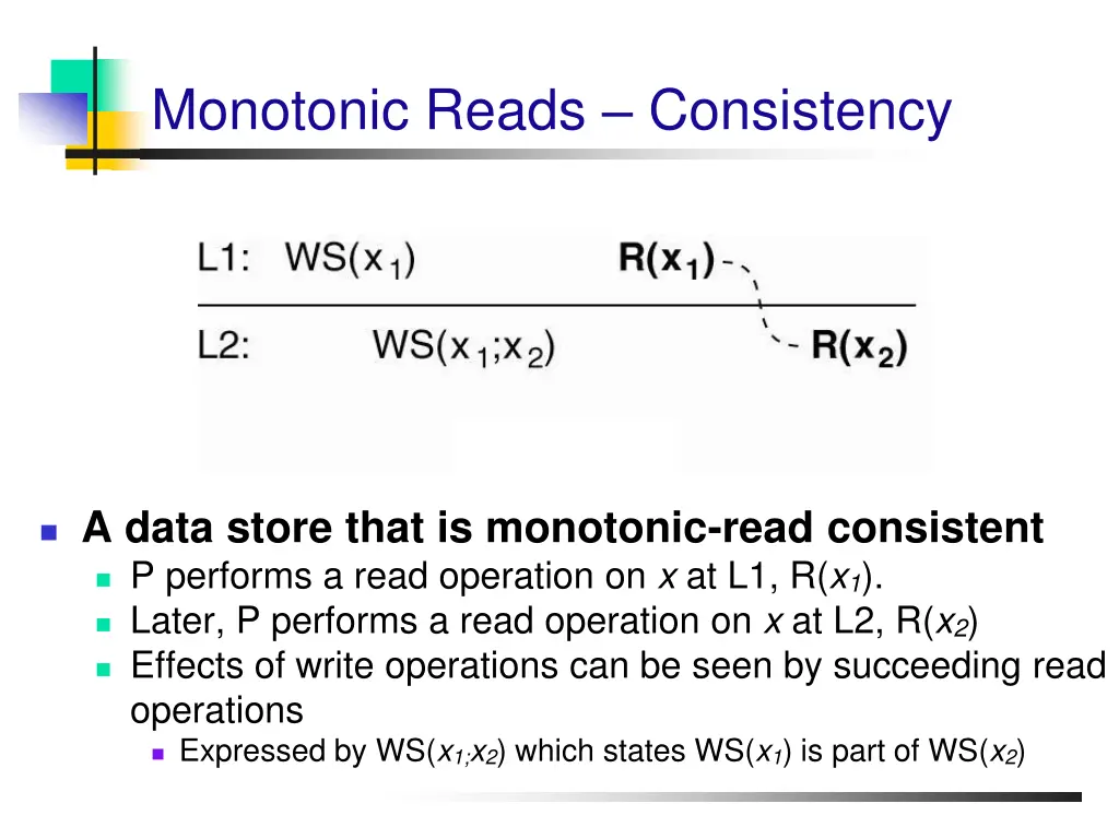 monotonic reads consistency