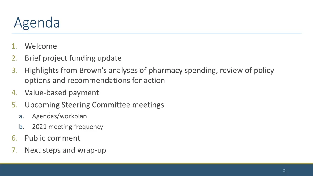 agenda