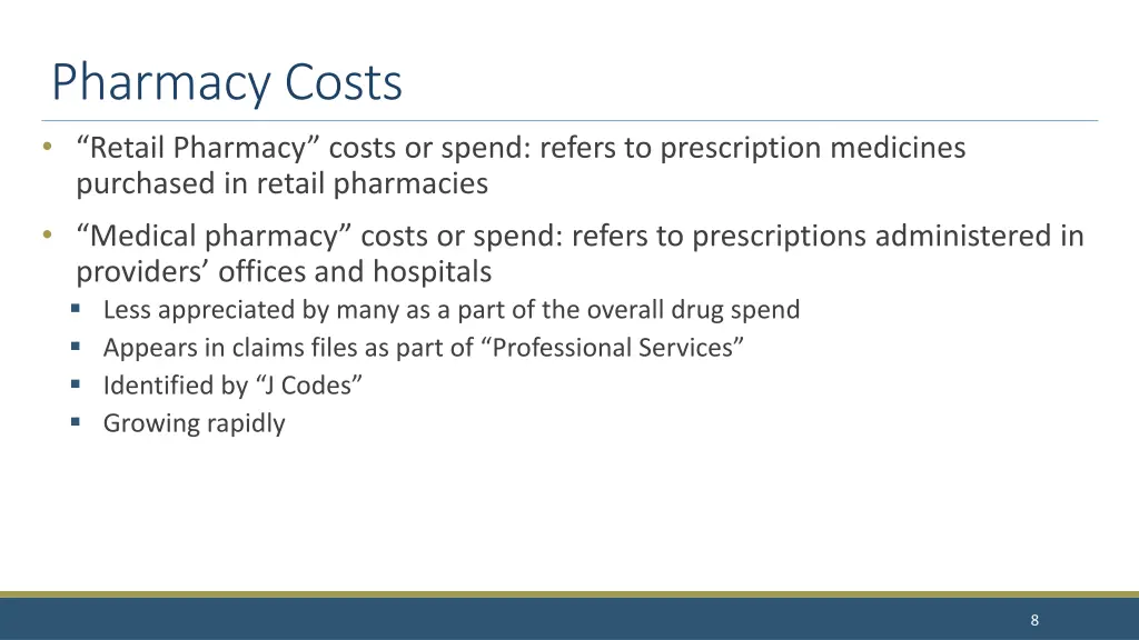 pharmacy costs retail pharmacy costs or spend