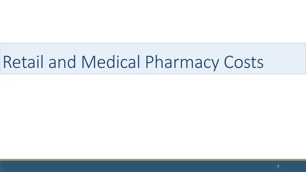 retail and medical pharmacy costs