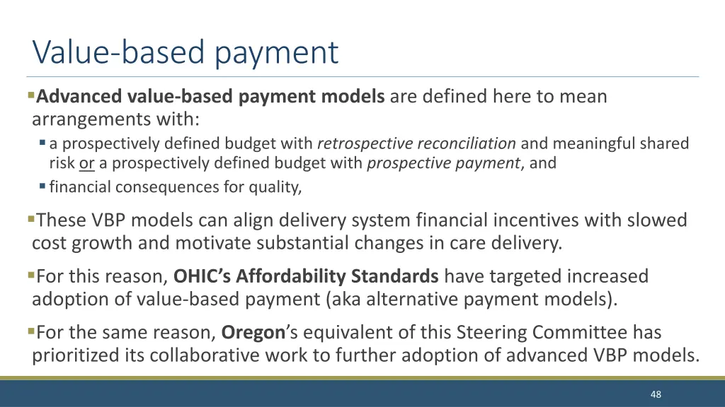 value based payment 1