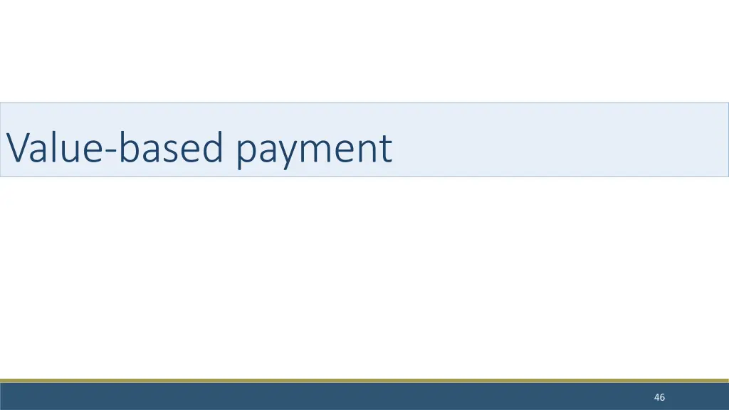 value based payment