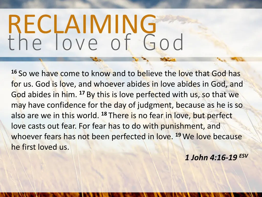 the love of god reclaiming 2