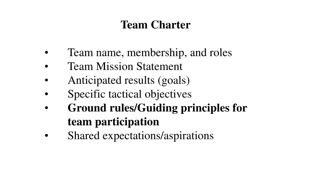 team charter