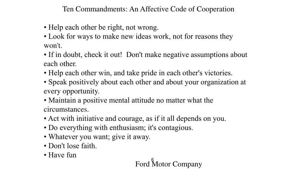 ten commandments an affective code of cooperation
