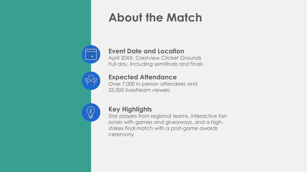 about the match