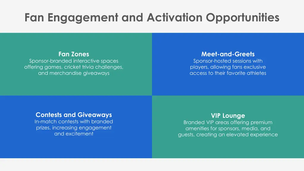 fan engagement and activation opportunities