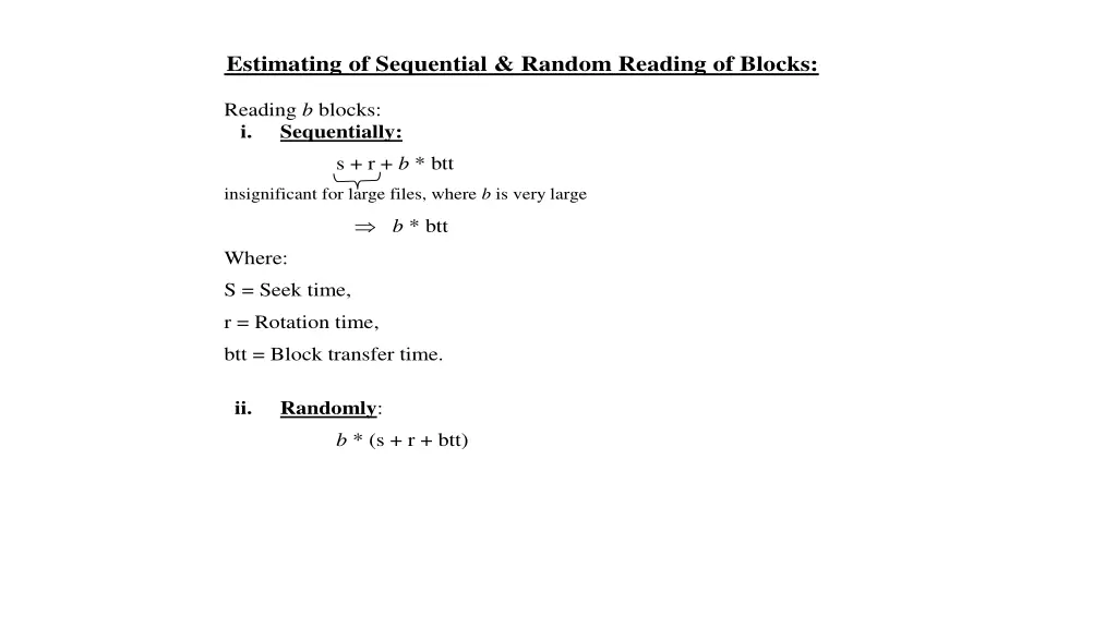 1 9 estimating of sequential random reading