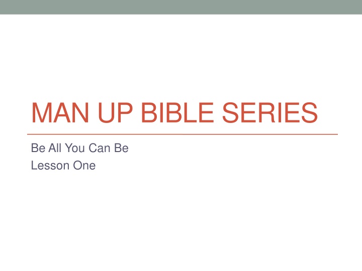 man up bible series