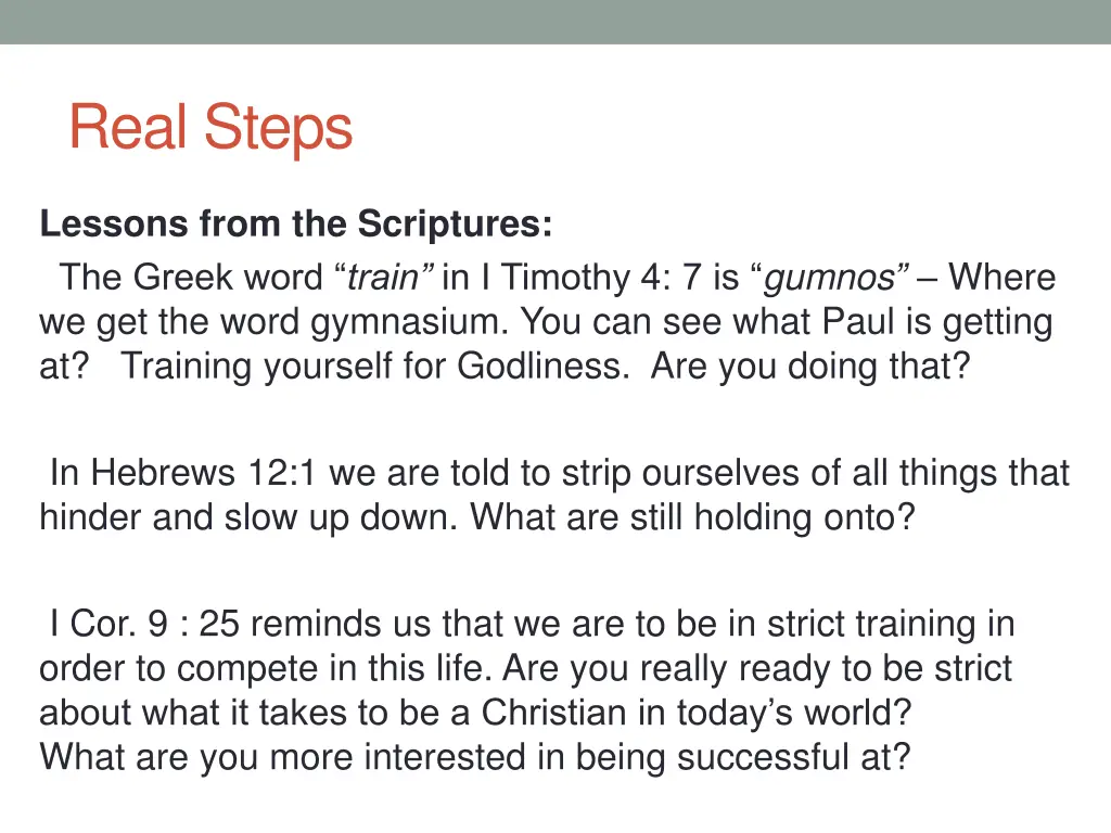 real steps