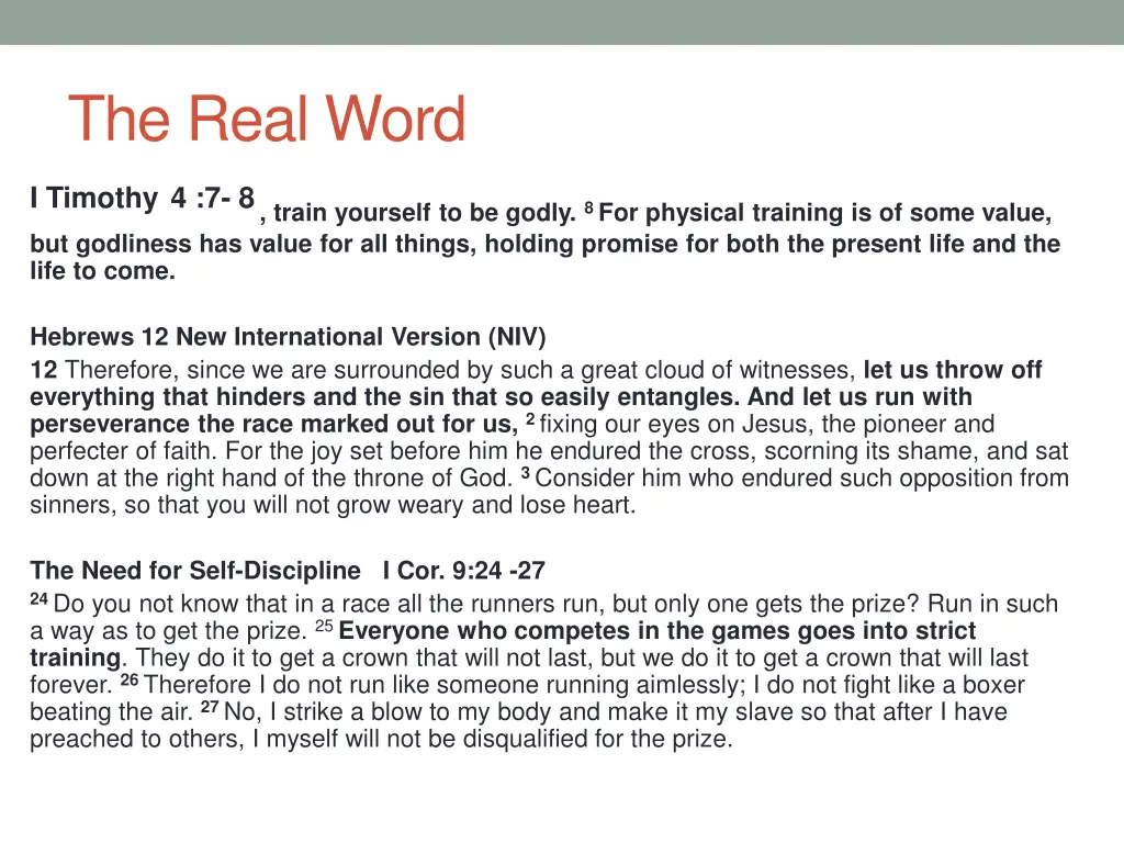 the real word