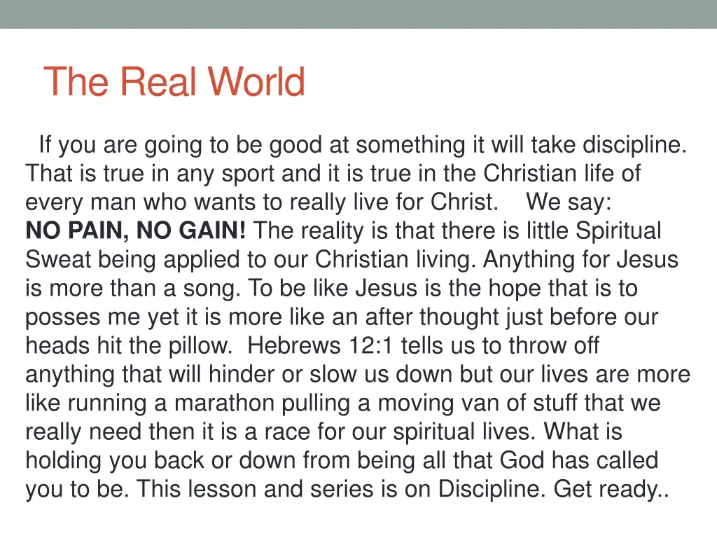 the real world