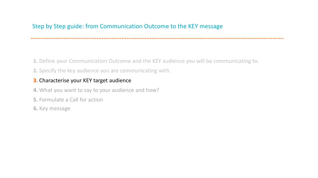 step by step guide from communication outcome 2