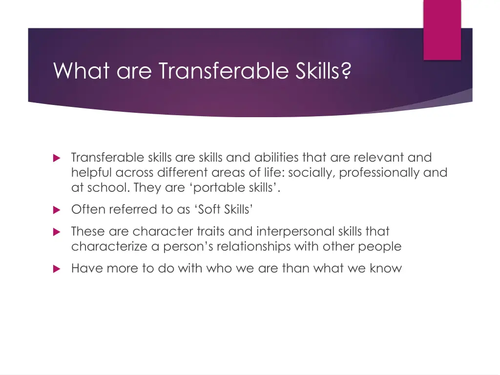 what are transferable skills