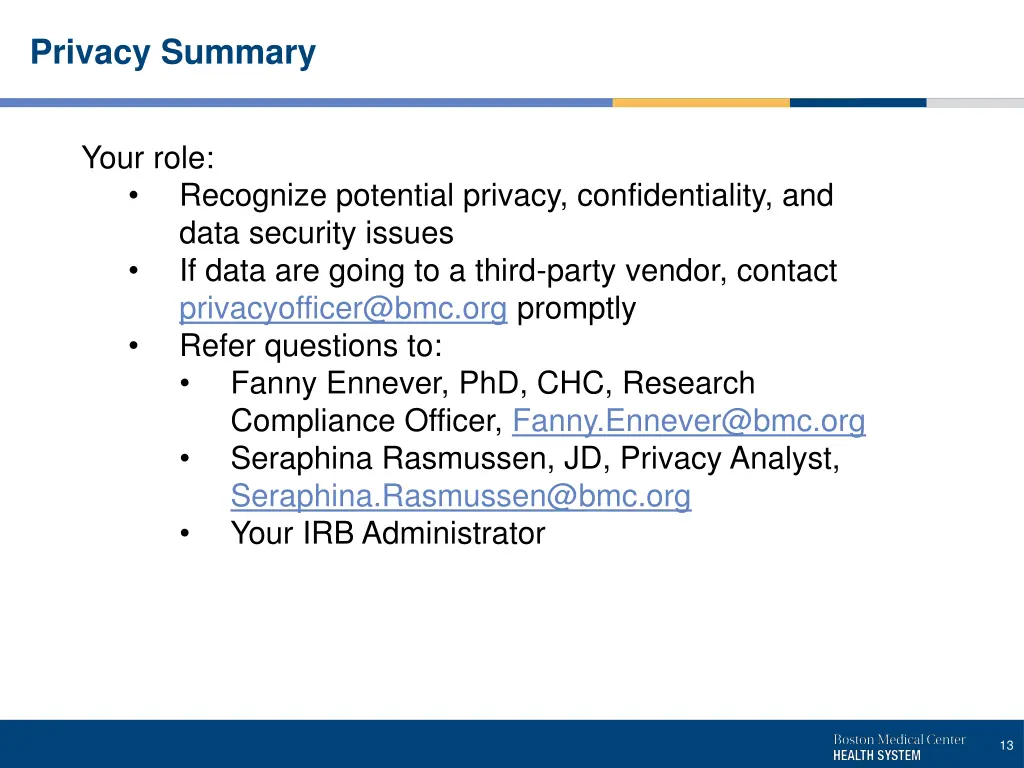 privacy summary