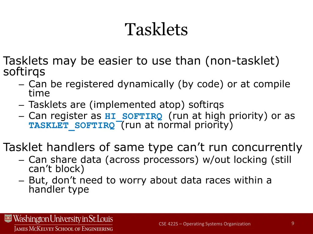 tasklets