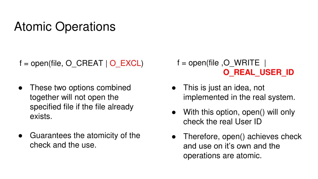 atomic operations