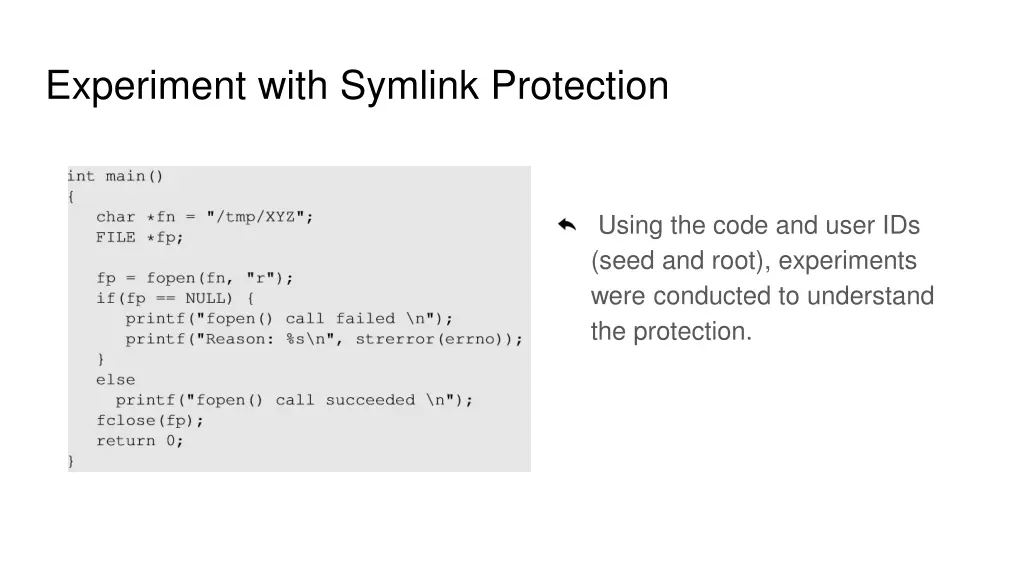 experiment with symlink protection