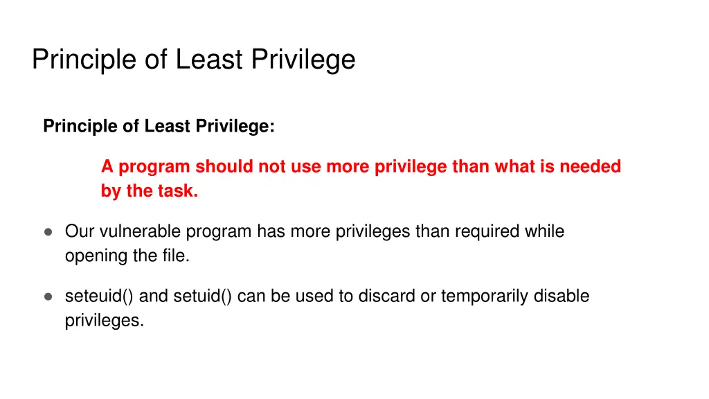 principle of least privilege