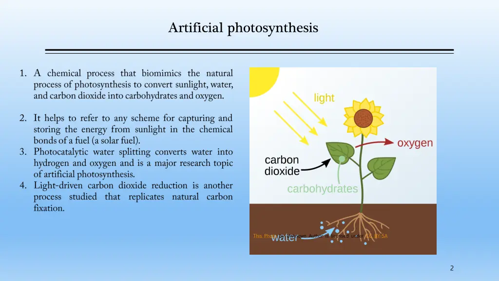 artificial photosynthesis