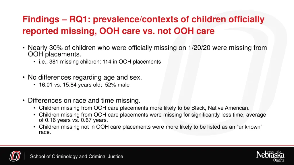 findings rq1 prevalence contexts of children