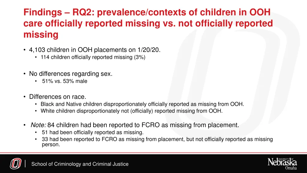 findings rq2 prevalence contexts of children